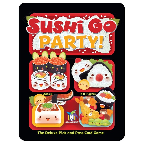 Gamewright Sushi Go Party! - The Deluxe Pick & Pass Card Game, Multicolored