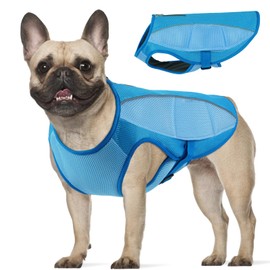 ROZKITCH Dog Cooling Vest, Evaporation Cooler Jacket with Adjustable Buckle for Outdoor Hunt Camp Training Reflective Design for Summer, UV Protection Dog Cooling Jacket Blue M