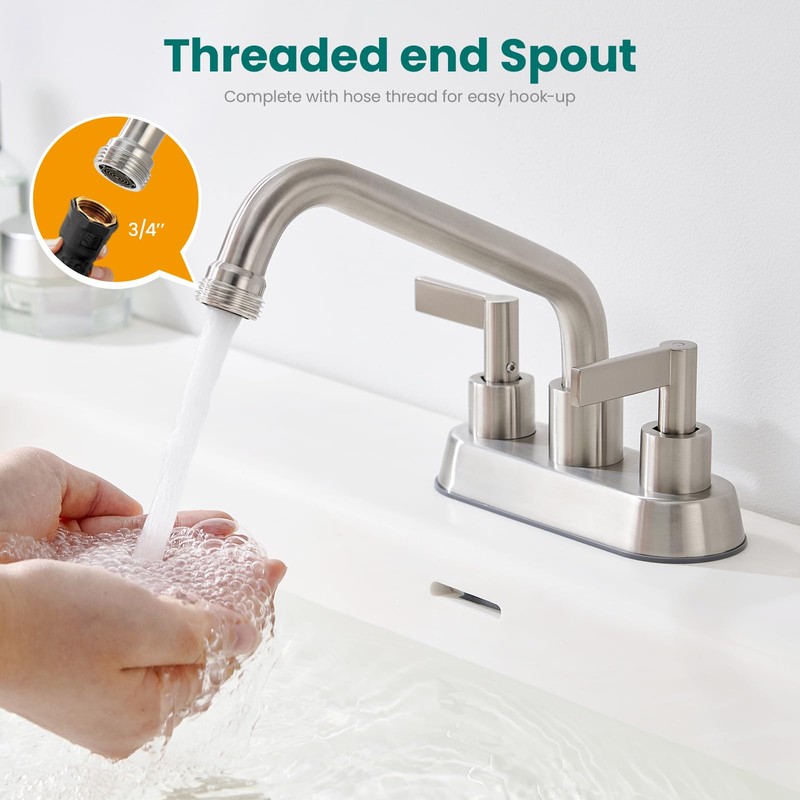 KroBer 4 Inch Centerset Laundry Faucet, 2 or 3 Hole