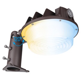 TORCHSTAR 3CCT LED Barn Light Adjustable, Dusk to Dawn Area Lights with Photocell, Update 40W/60W/80W Selectable, 120-277V Outdoor Security Flood Lighting for Garage, Street, ETL, IP65 Waterproof