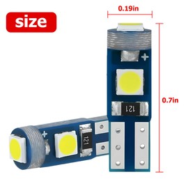 Bittwee T5 LED Lights for Car Dashboard, 20 Pcs 3030-3SMD LED Bulb with Twist Lock Socket, Super Bright Light Bulb for Instrument Cluster Panel Gauge Indicator