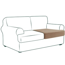 CHUN YI Stretch Houndstooth Couch Cushion Cover Sofa Backrest Cushion Slipcover Suitable for Armchair Loveseat Sofa, Couch Back Cushion Covers Checks Swallow Gird Fabric (T-Right, Camel)