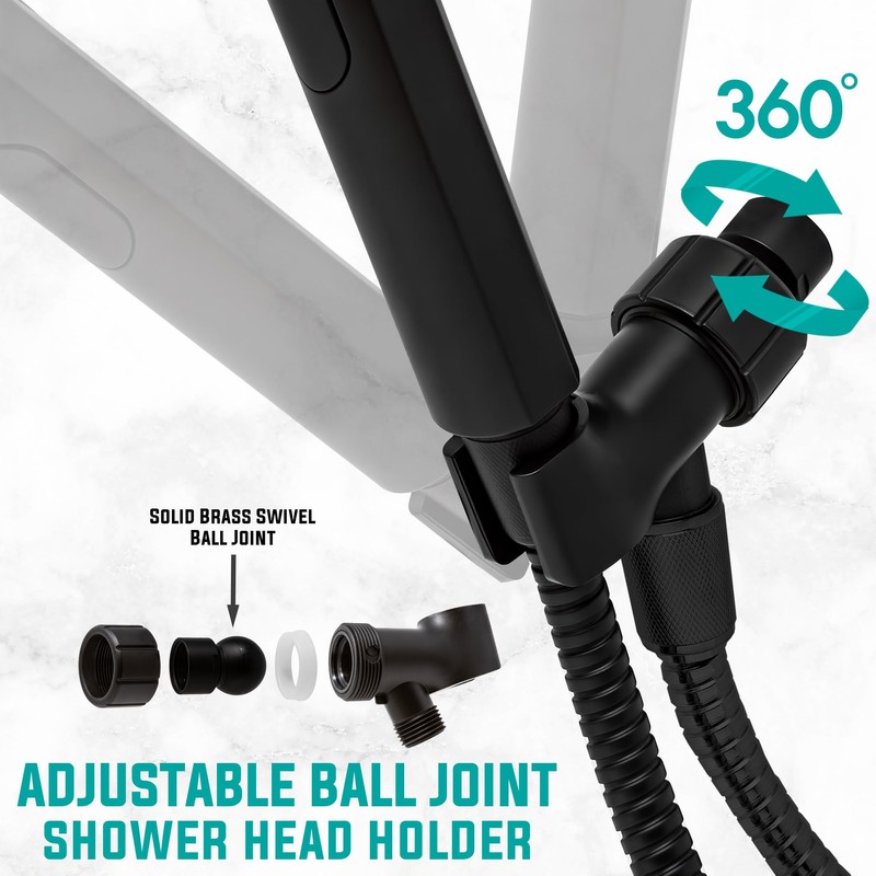 Metpure Handheld Shower Head with Easy Clicker for Multiple Sprays.