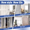 HOMOTEK Passage Sliding Door Pull Satin Nickel Without Switch Plate