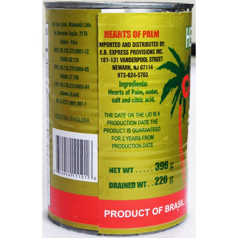 Caiçaraí - Hearts of Palm - 13.97 Oz (PACK OF