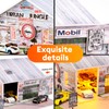 1/64 Diorama,Display Case for Hot Wheels Garage with LED,Storage Case