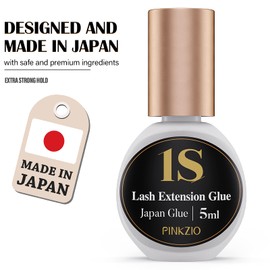 PINKZIO Professional Eyelash Extension Glue - Extra Strong Lash Extension Glue, 1 Sec Drying time, 7-8 Weeks Retention, Semi-Permanent Eyelash Extensions, 5ml