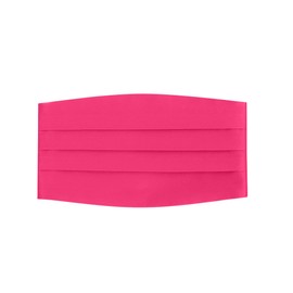 Men's 3 Piece Formal Accessory Set with Bow Tie, Cummerbund & Pocket Hanky (Hot Pink)