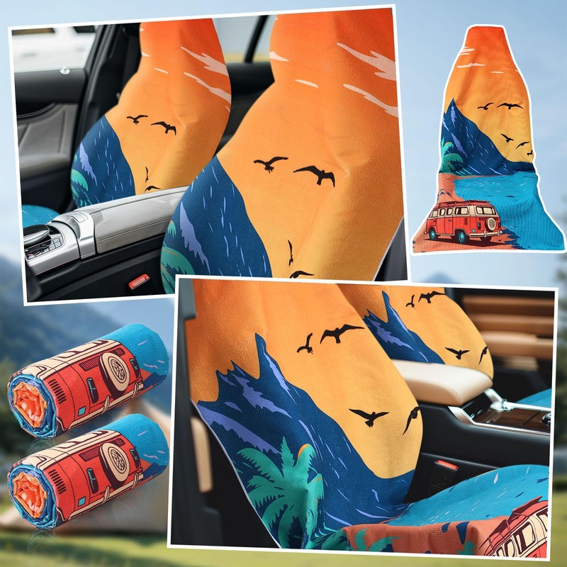 Hahafelt 2 Pack Car Seat Towel Covers Athletic Running Towel