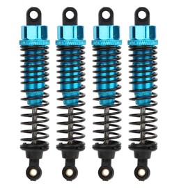 Shock Damper, 4PCS 1/10 RC Crawler 90mm/3.5in Aperture Metal Damper Set with Springs, Adjustable Damper Kit for TRX4 SCX10 D90 (BA19160)(Blue)