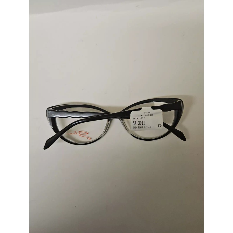Salsa Eyeglasses Frames SA 3011 bk/cr 54-14-140 Black Crystal