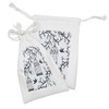 Ambesonne Birds Fabric Pouch Set of 2, Ornate Cages Branch