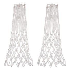 Sanung 2 Pack Basketball Nets 12 Loops Rim All-Weather Polyester Anti Whip Basketball Net Replacement with Carrying Bag for Standard Size and Home Use Basketball Hoop