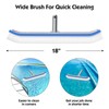 Swimming Pool Brush with Pole 6FT,18" Swimming Pool Brush Head