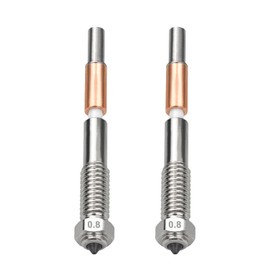 2pcs 0.8mm Bimetallic nozzle for qidi Plus4 Quick Release Ceramic Insulated Integral 0.8mm Nozzle, QD-4.5-0.8 Ceramic Integral Nozzle, High Temperature Resistant for qidi