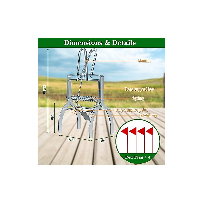 4 Pack Mole Traps that Kill Best, Mole Trap Easy