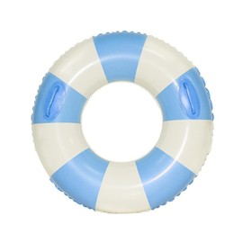 Large Swim Ring with Handles for Kids Adults,35 Inch Classic Striped Pool Inner Tubes,Inflatable Pool Floats,Float Naked,Pool Floaties Adult Size for Summer Pool Party Beach,Blue