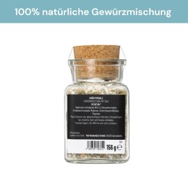 Acht Botaniker vom Hof Bodengut – Gewürzmischungen mit Charakter | Aus eigenem Anbau, handgemacht & naturrein | Direkt vom Feld in die Küche, Kräuter Salz 156g Glas