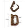 VIPER DESIGN Survival Game Carabiner, Molle, Brown, 4 Piece Set,