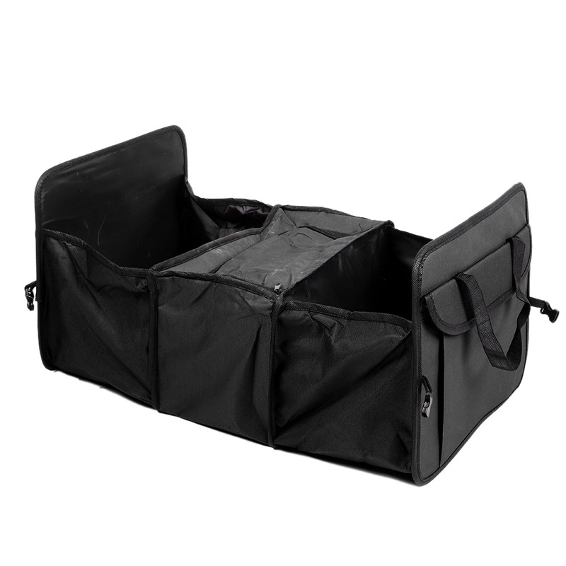 Multifunction Folding Car Insulated Cooler Storage Bag Organizer Container BoxBlack