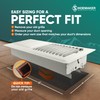 Shoemaker 4x12 Floor Register – Warm White Heavy Duty Metal