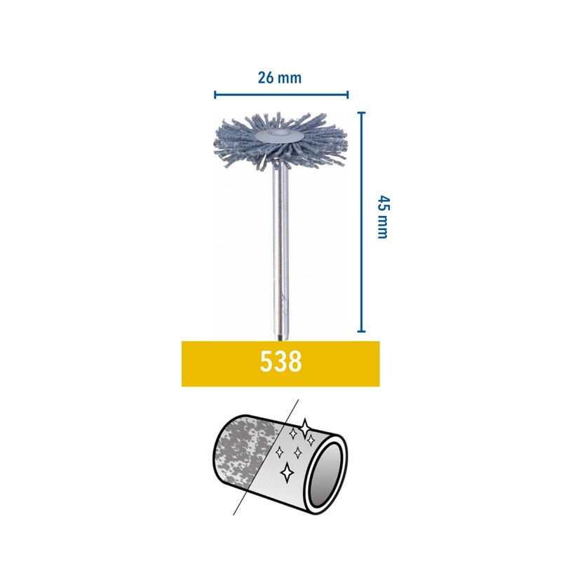 Dremel 538 High Performance Abrasive Brush, 26 mm Bristle Brush
