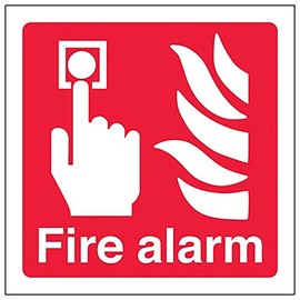 V Safety Eco Friendly Fire Equipment - Fire Alarm Logo - 100 X 100mm