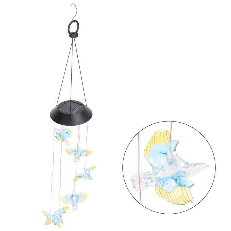 Solar Wind Chimes Light Outdoor Waterproof LED Solar Eagle Wind