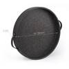 HofferRuffer Top Nocth PU Leather Round Serving Tray, Decorative Serving