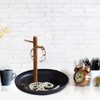 Round Table Storage Tray with Shelf Smooth Surface Easy Clean