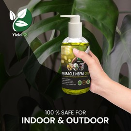 Yield Rx's 100% Pure Cold Pressed Concentrated Neem Oil for Indoor and Outdoor Plants and Vegetables (16 Oz)