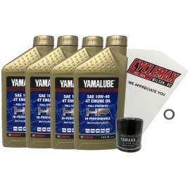 Yamaha Cyclemax Full Synthetic 10W-40 Oil Change Kit fits 1995-2000 Yamaha YZF600R