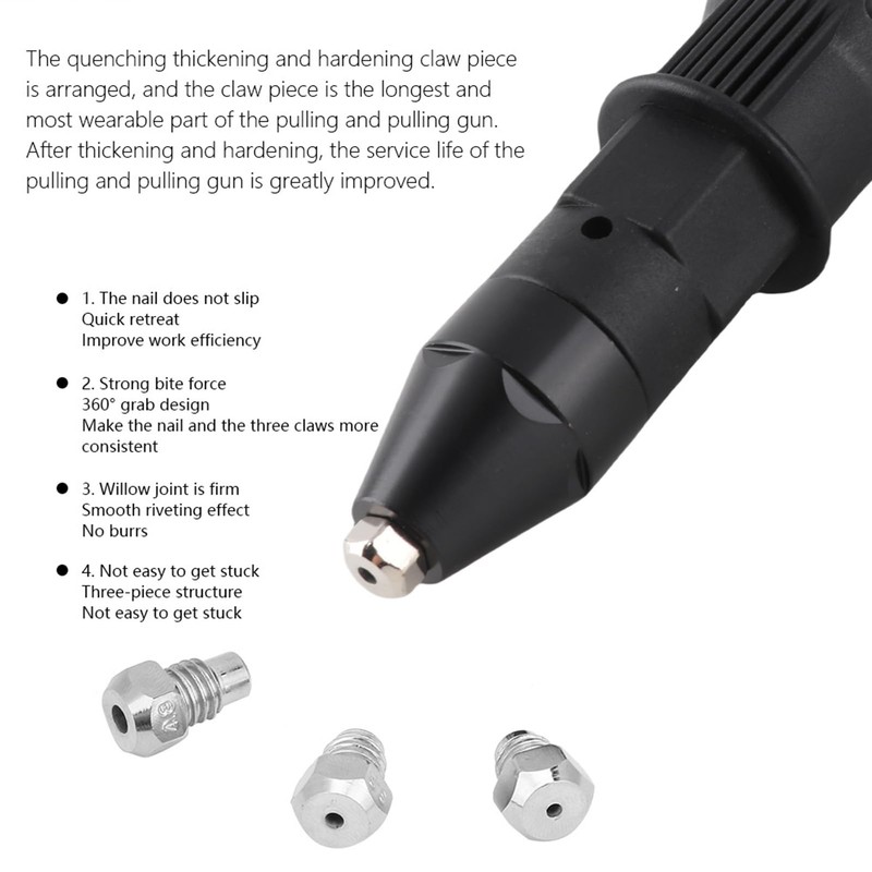 2.4~4.8mm Electric Rivet Gun Adapter Riveting Tool Set Rivet Drill