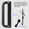 House Guard Black Patio Door Handle Set with Mortise Lock,Suitable