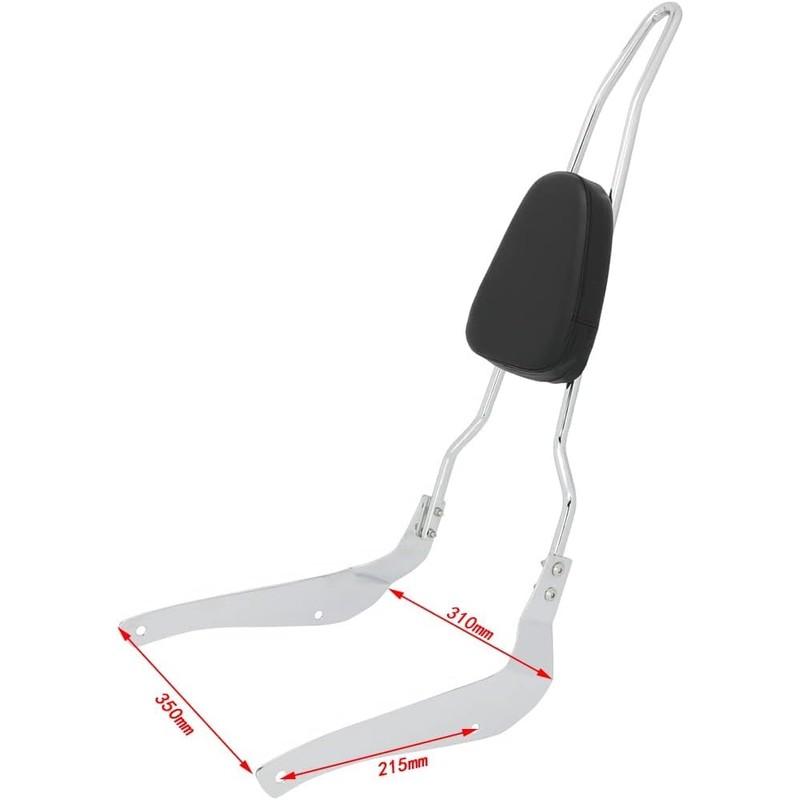 Motorcycle Rear Seat Backrest Sissy Bar Back Rest Compatible For