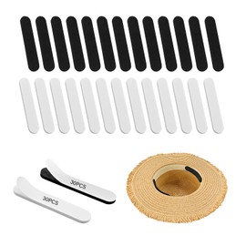 HEGAMSTD 60 Pcs Hat Size Reducer, Hat Sizing Tape, Self Adhesive Foam Hat Inserts to Make Fit Smaller, Black & White Hat Sizer Reducer Insert for Cowboy, Fedora, Baseball Caps