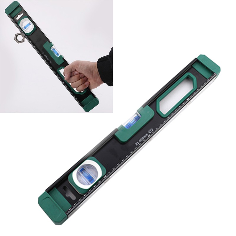 Magnetic Level Ruler with Scale Aluminum Alloy Horizontal Bubble Gauge