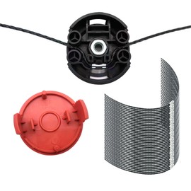 RUIITEN F016800431 Replacement Trimmer Head & Line Caps for Bosch Trimmer AFS 23-27 950W (1 Trimmer Head + 1 Cap + 30 Lines)