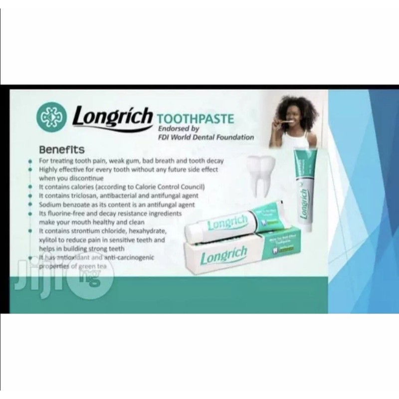 LONGRICH Toothpaste, WhiteTea,Fluoride free,DeepCleaning,3 Pack Jumbo Size 200g