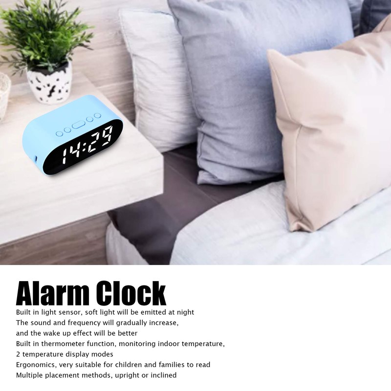 Alarm Clock LED Screen Temperature Display Simple Digital Desk Clocks