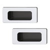 Gedotec Inlet Shell Handle Square Furniture Handle Black Anodised Silver
