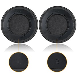 Kraken V2 Earpads, JECOBB Replacement Ear Cushion Cover with Protein Leather & Memory Foam for Razer Kraken V2 Headphone ONLY – Round (Black)