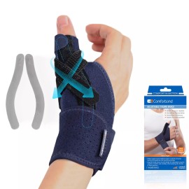 Comforband Adjustable Thumb Brace with Strap – CMC MCP Joint Spica Splint One Size