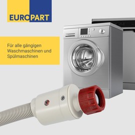 easyPART Kompatibel/Ersatz für SanGiorgio 10071954 Zulaufschlauch Warmwasser 2,5m 3/4" 90°C mit Aquastop Sicherheitsventil Universal für Waschmaschine Geschirrspüler