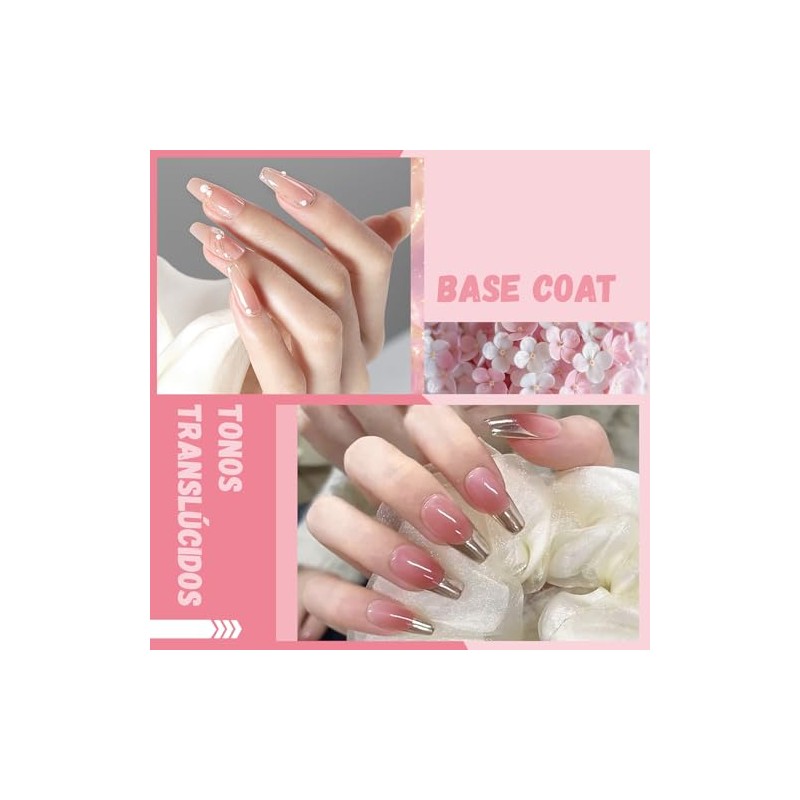 CHERIMOYA Base Coat Gel UV LED Soak Off 15ml,Adhesión Máxima