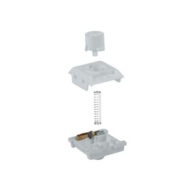 35 pcs Full POM Elenments Series Low Profile Keyboard Switches, Kyle Enamel Mechanical Keyboard Shafts, Hot Swappable, Responsive, Soft Sounding Micro Switches（White Rain）