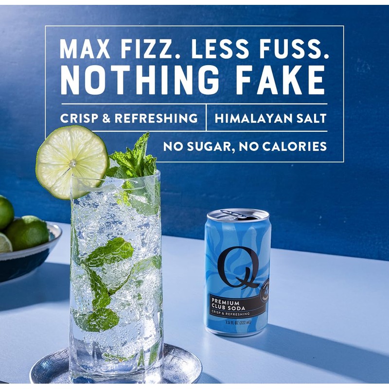 Q CLUB SODA - Club soda with Himalayan Salt -