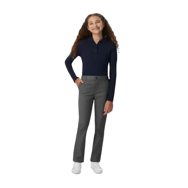 French Toast Girls' Pull-On Twill Pant (Standard & Plus), School
