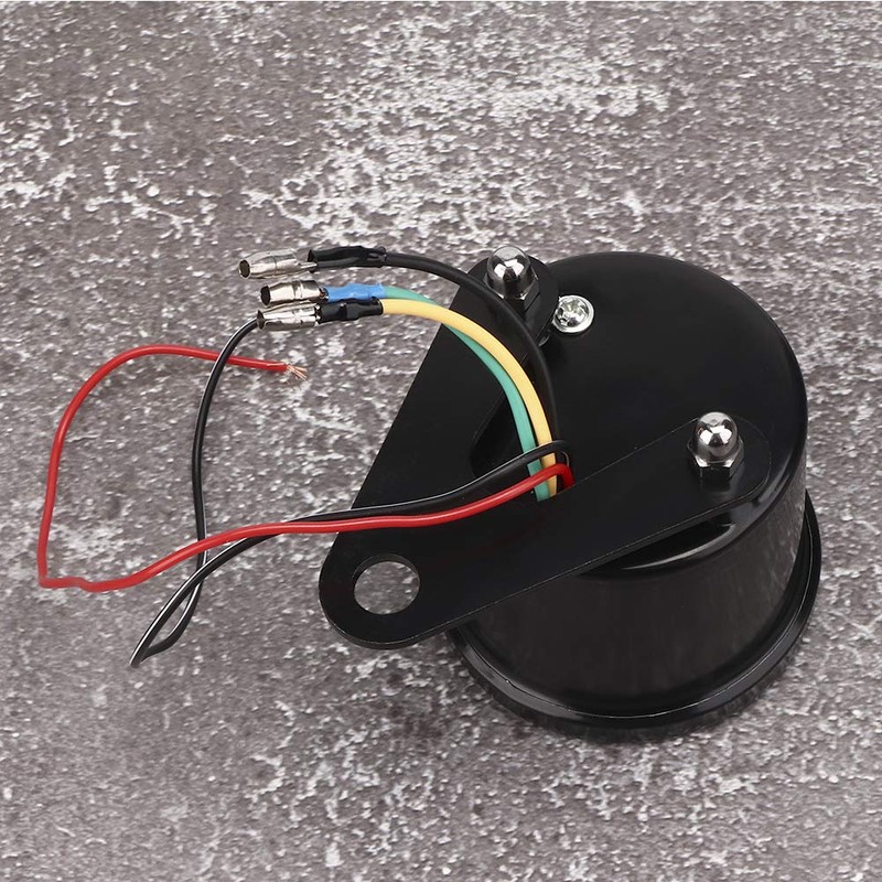 Qiilu Motorcycle Tachometer, Universal Motorcycle Backlight Tachometer, Tachometer, Aluminium Display