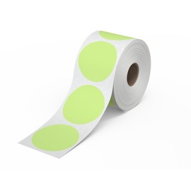 Rollo Circle Thermal Labels 2 Inch - Roll of 1,000 Round Sticker Labels - Multi-Purpose Direct Thermal Printer Stickers 2x2 (Green)